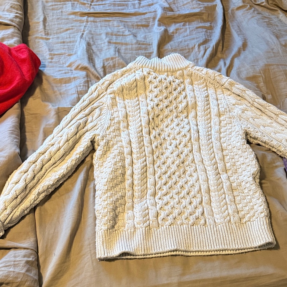 LL Bean Cream fishman men’s sweater - Picture 7 of 7